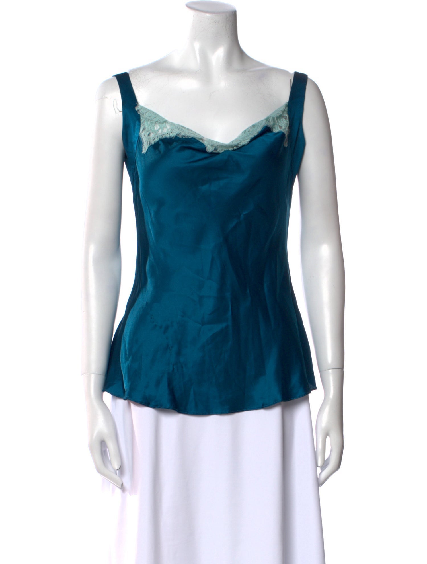 Peter Soronen Silk Cowl Neck Top