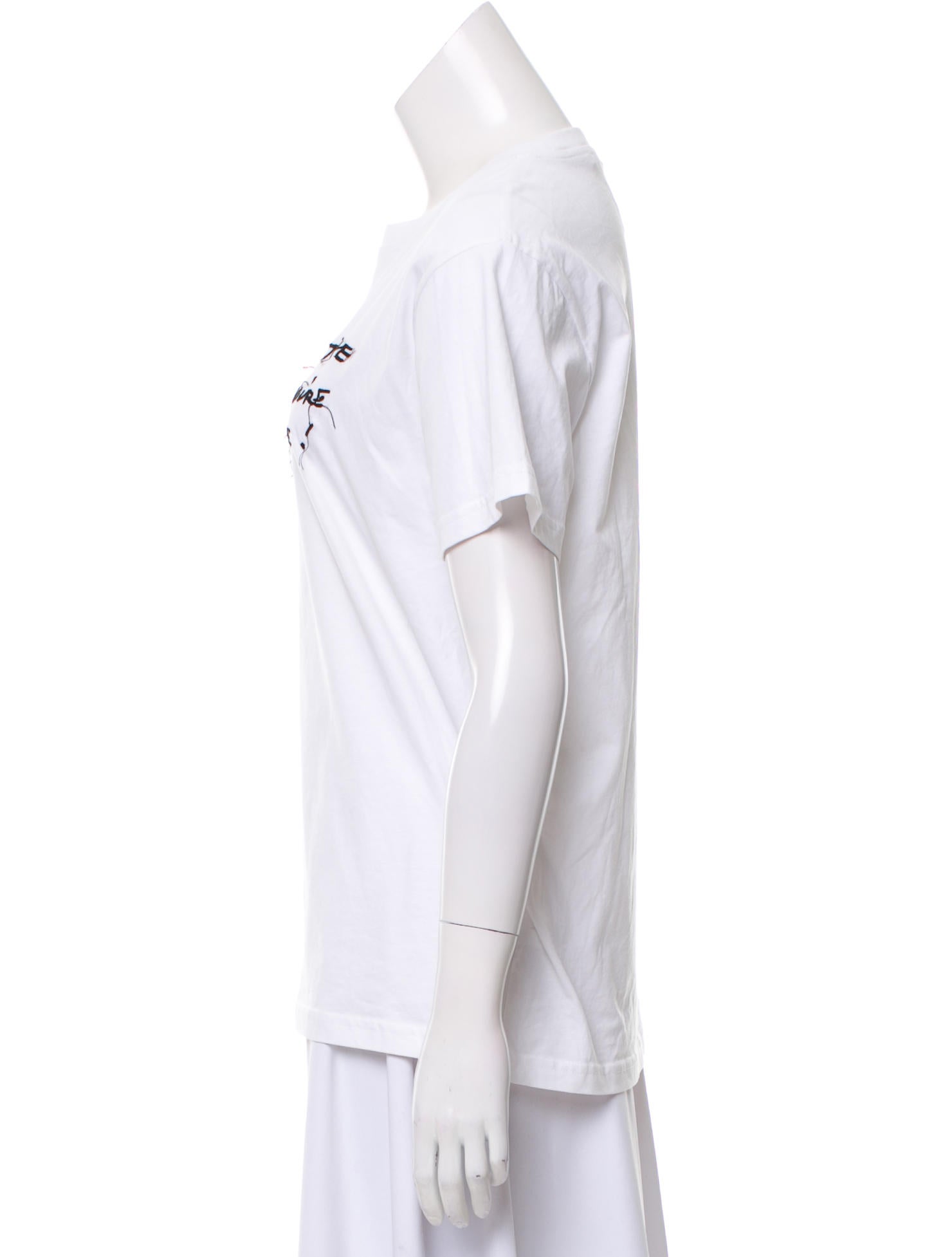 Peter Do Embroidered T-Shirt - White Tops, Clothing - PETDO20003