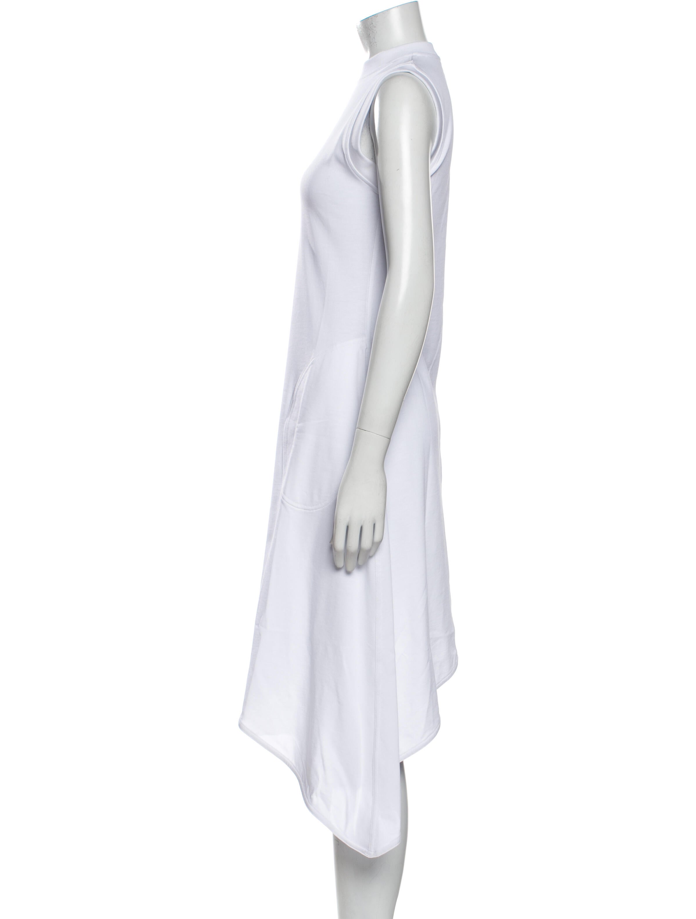 Peter Do Logo Asymmetrical T-Shirt Dress w/ Tags - White