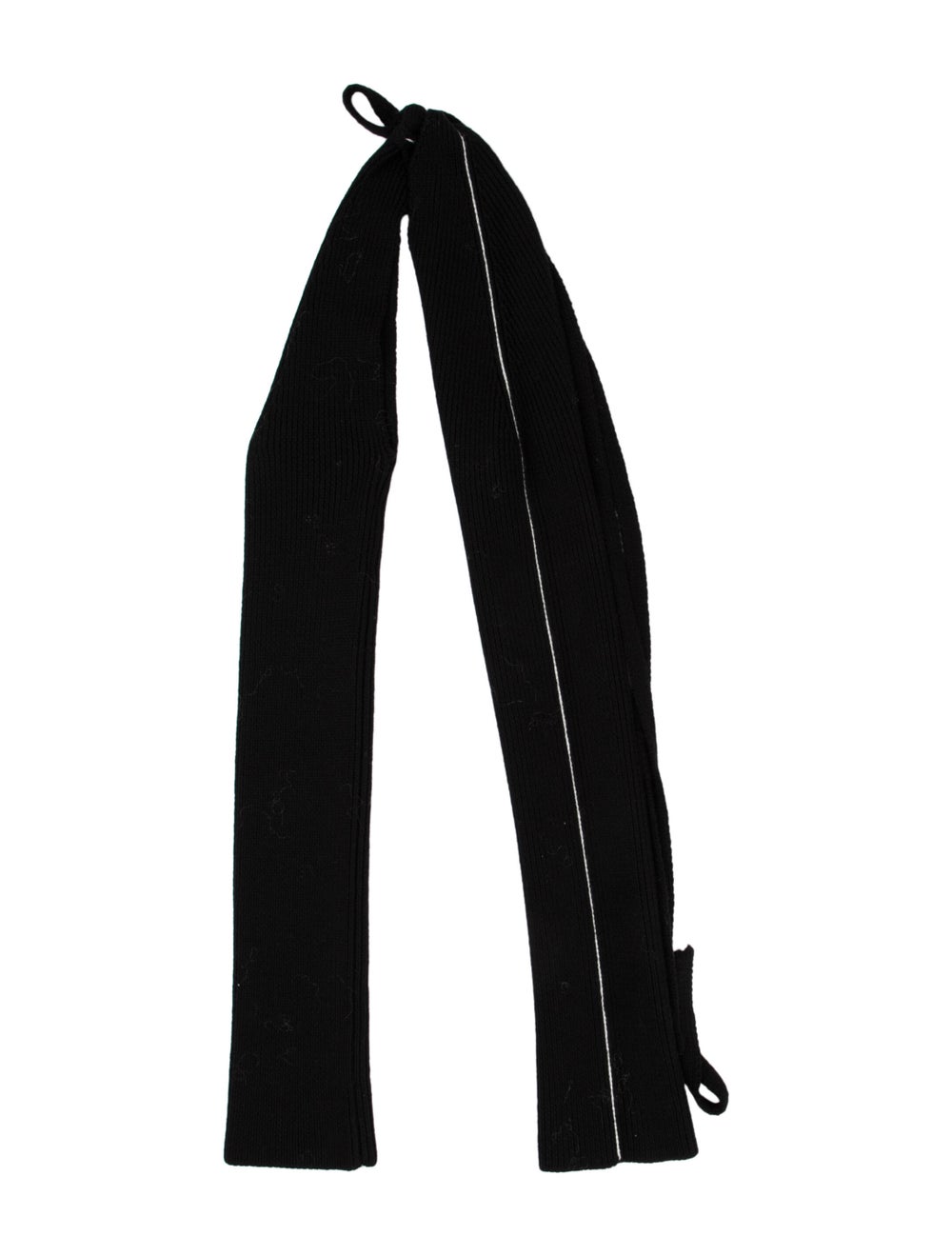 Peter Do Wool Scarf Black Printed