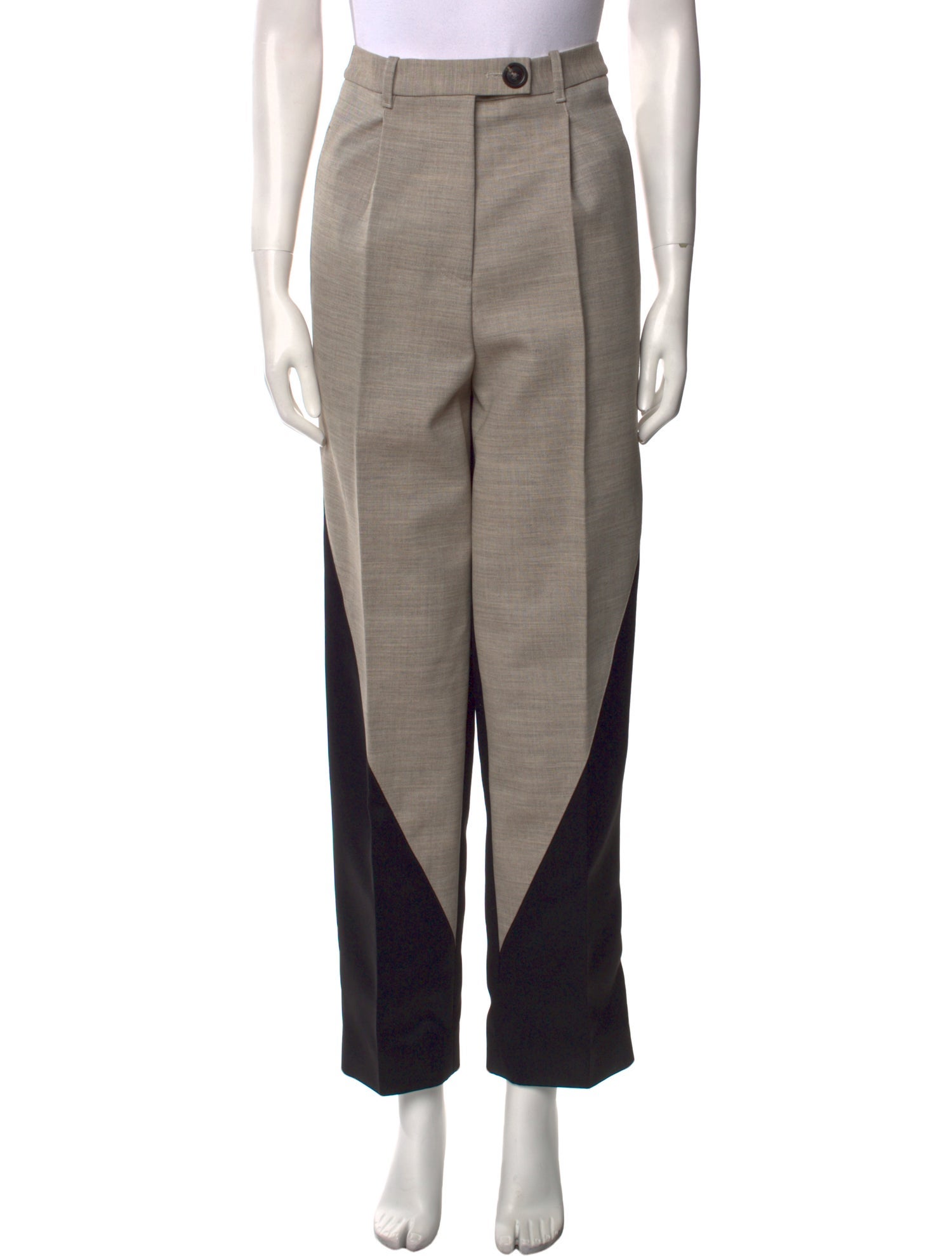 Peter Do Colorblock Pattern Straight Leg Pants