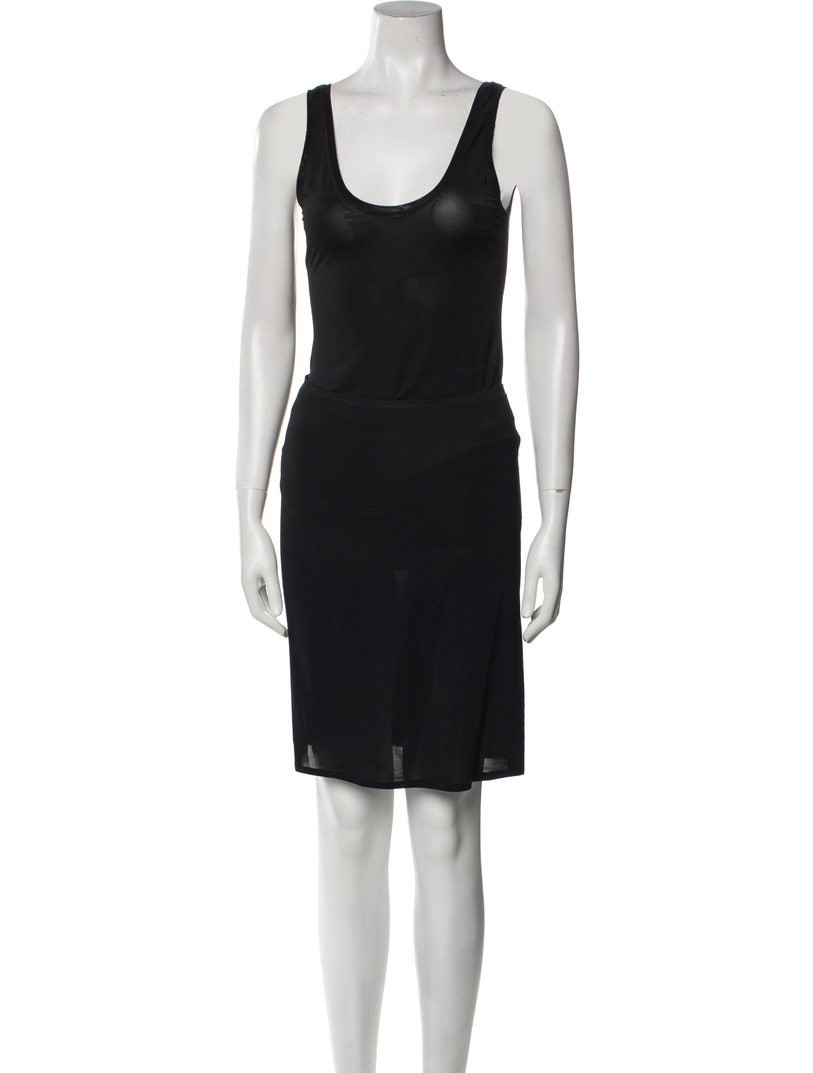 Peter Do Scoop Neck Knee-Length Dress