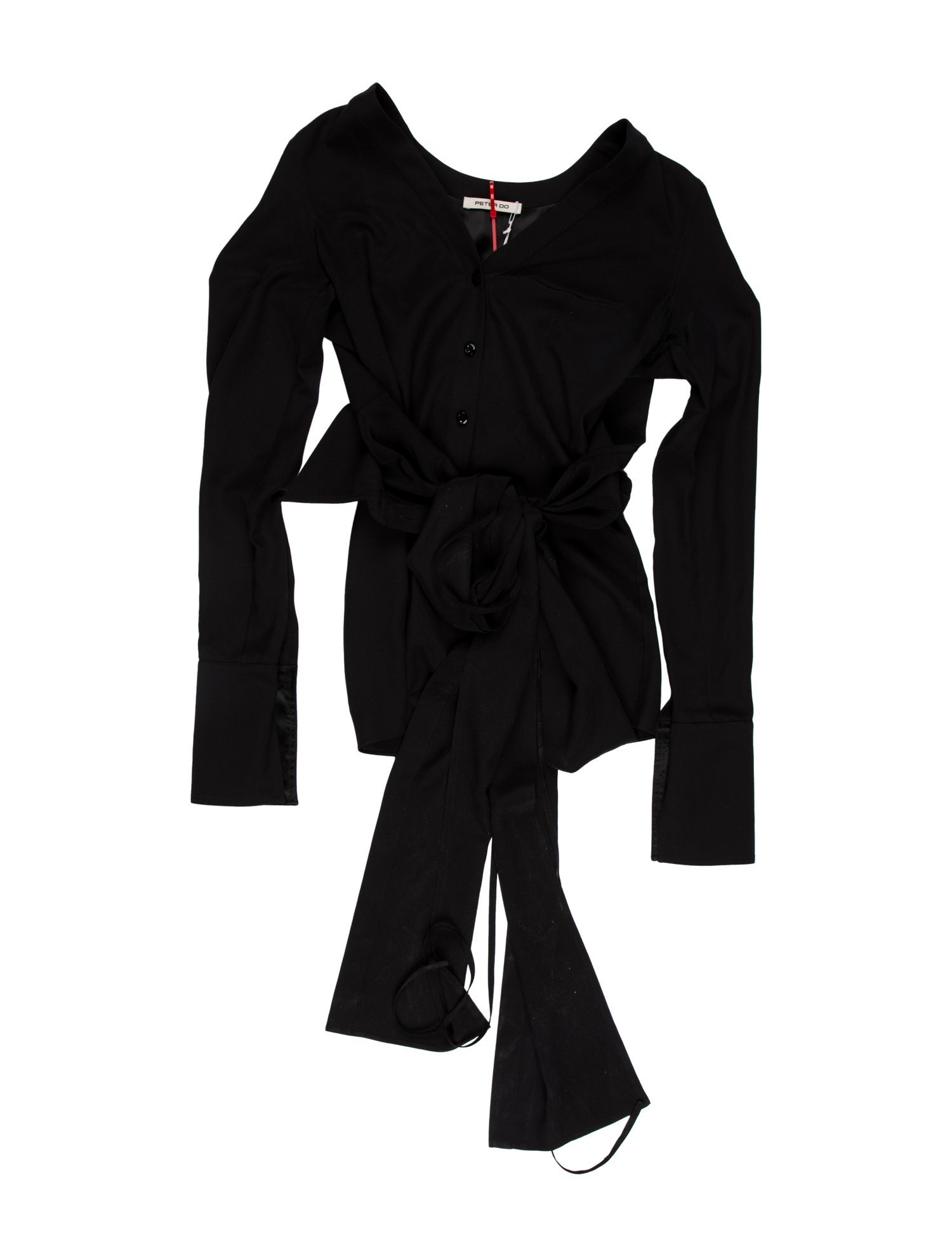 Peter Do Silk V-Neck Top