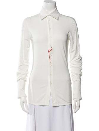 Peter Do Long Sleeve Button-Up Top