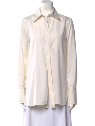 Peter Do Long Sleeve Button-Up Top