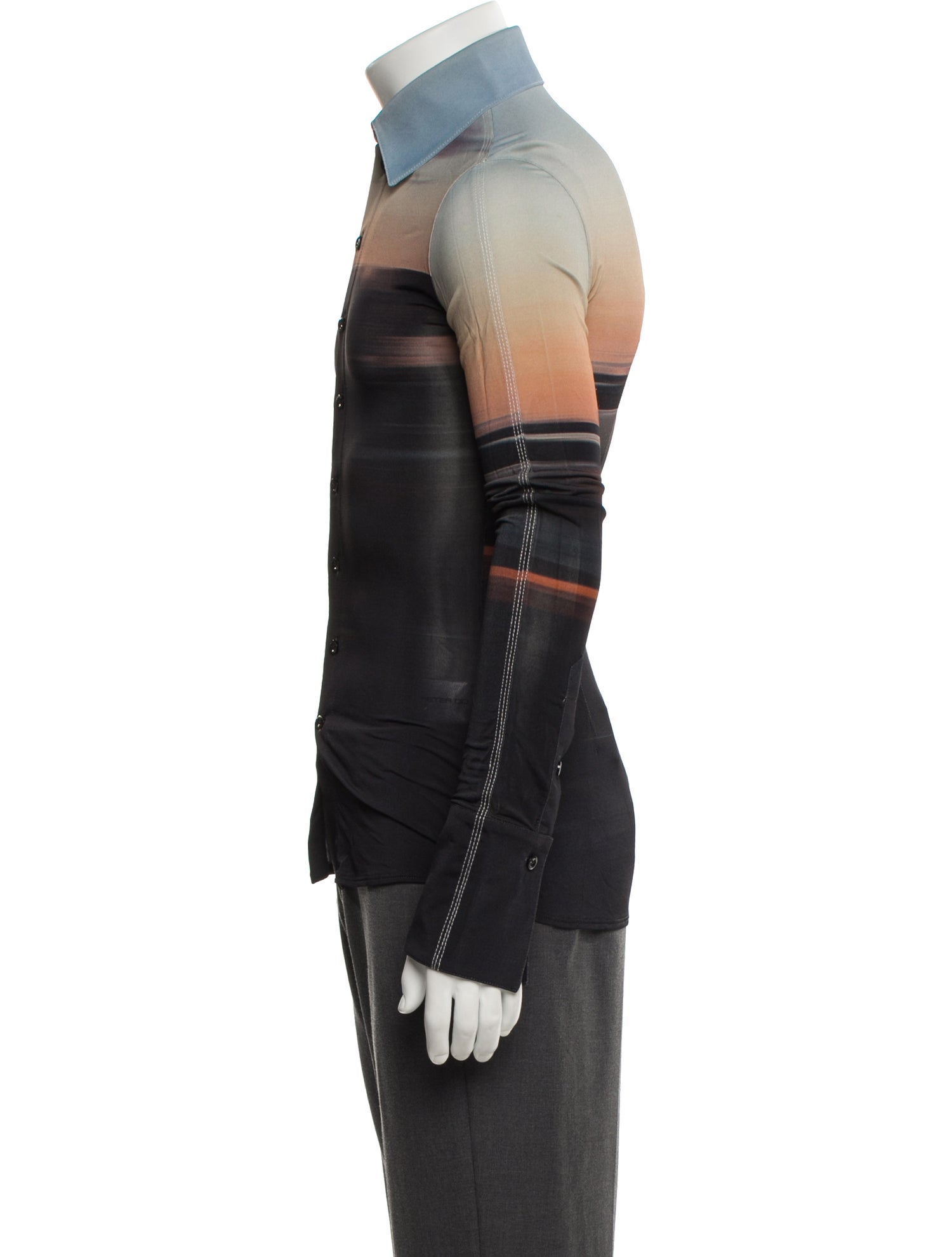 Peter Do 2023 Colorblock Pattern Shirt w/ Tags