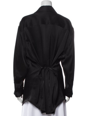 Peter Do Long Sleeve Button-Up Top