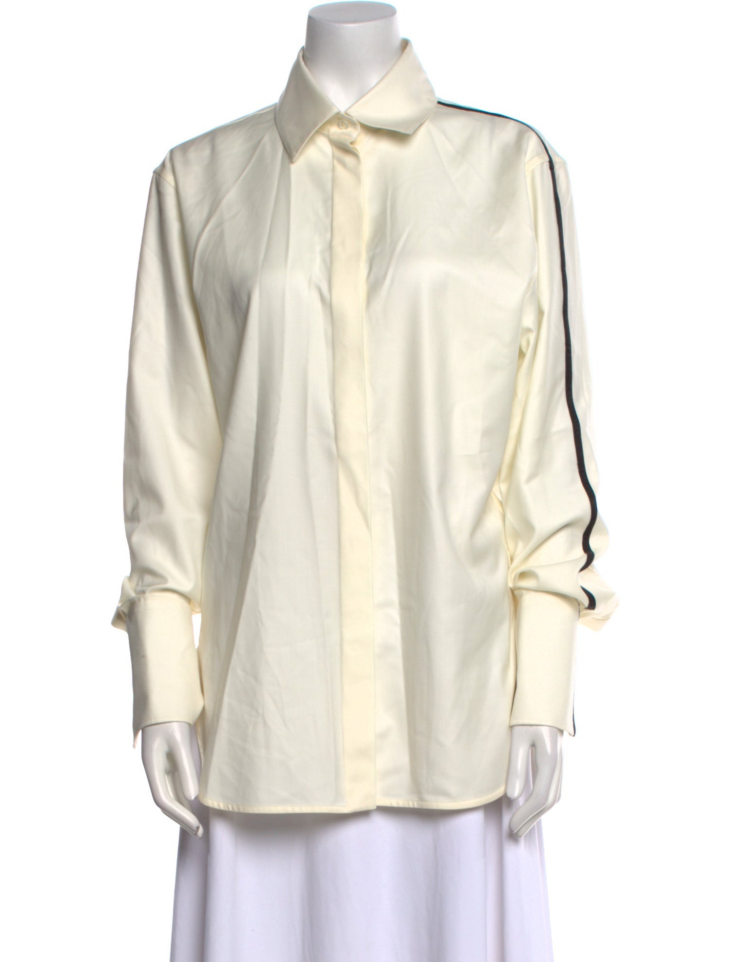 Peter Do Virgin Wool Long Sleeve Button-Up Top w/ Tags