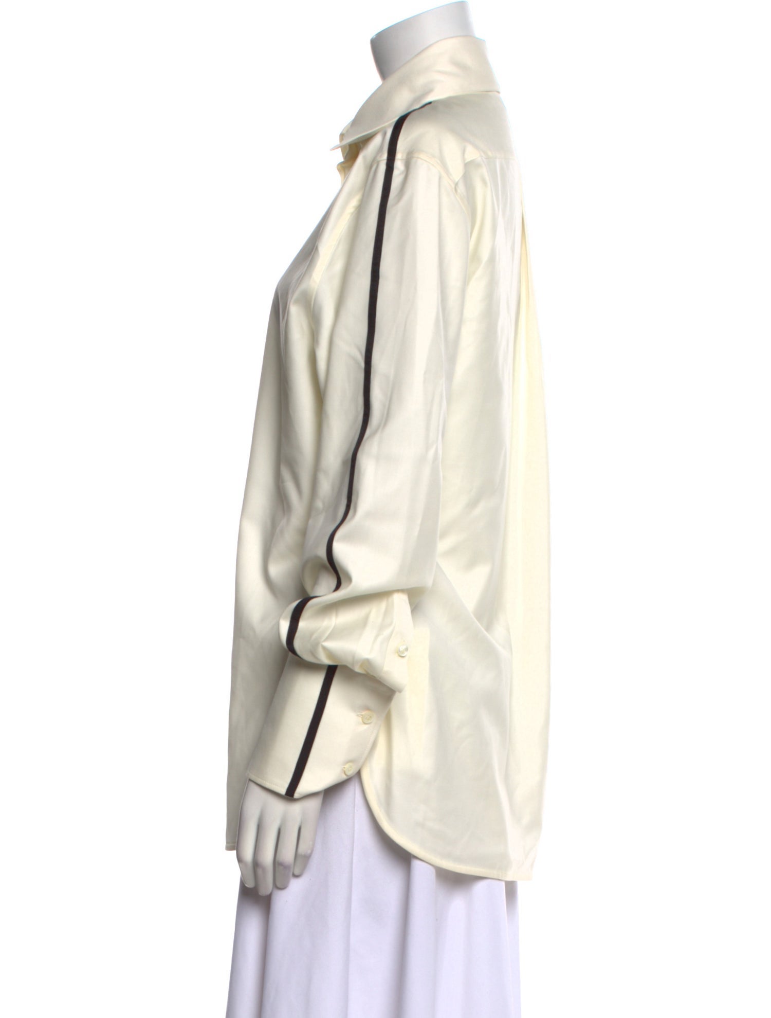 Peter Do Virgin Wool Long Sleeve Button-Up Top w/ Tags