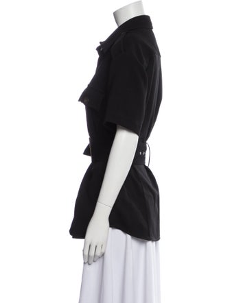 Peter Do Short Sleeve Button-Up Top