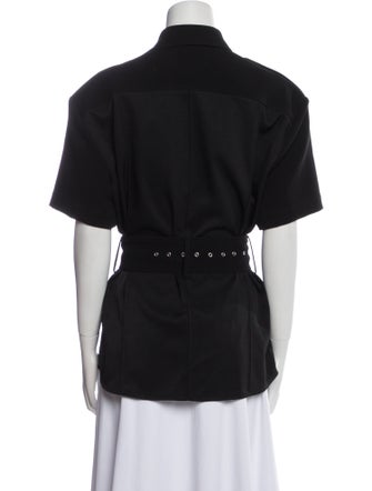 Peter Do Short Sleeve Button-Up Top