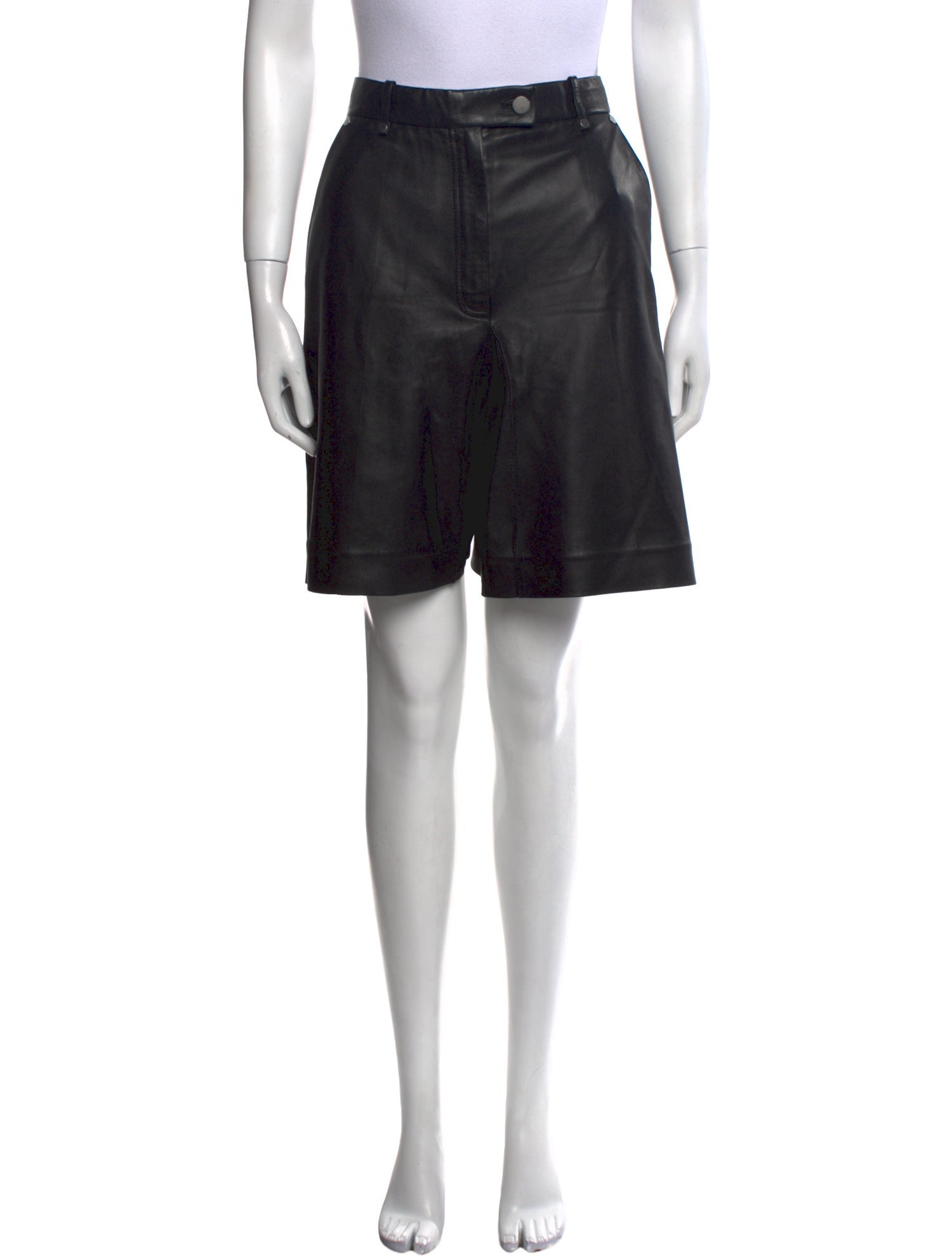 Peter Do Calf Leather Knee-Length Shorts