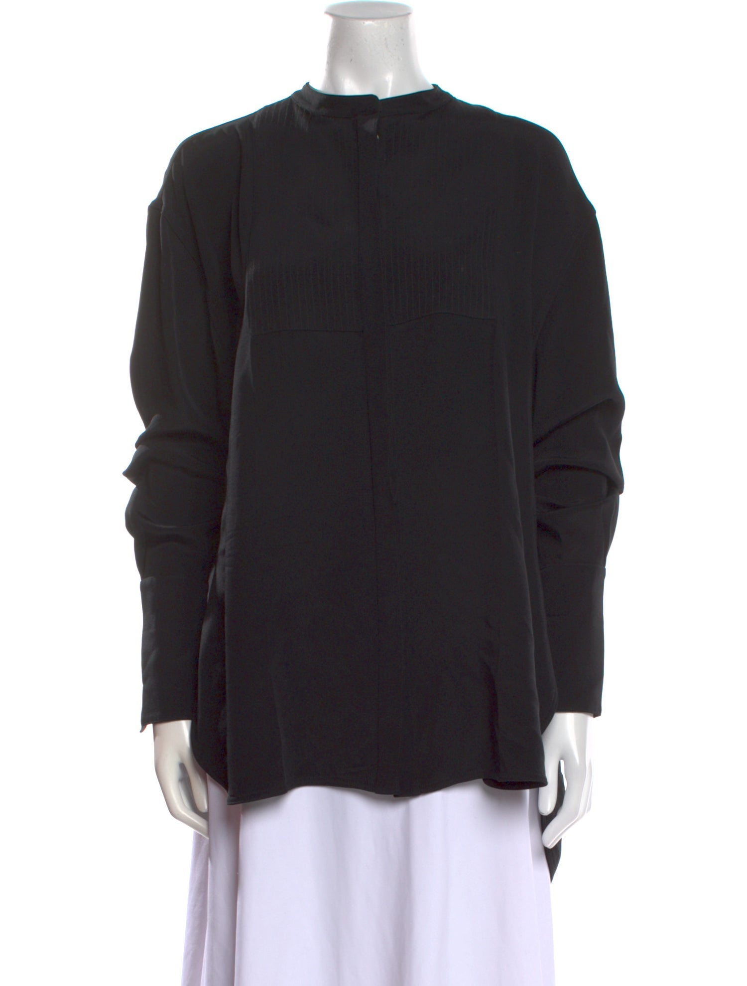 Peter Do Silk Mock Neck Blouse