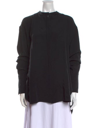 Peter Do Silk Mock Neck Blouse