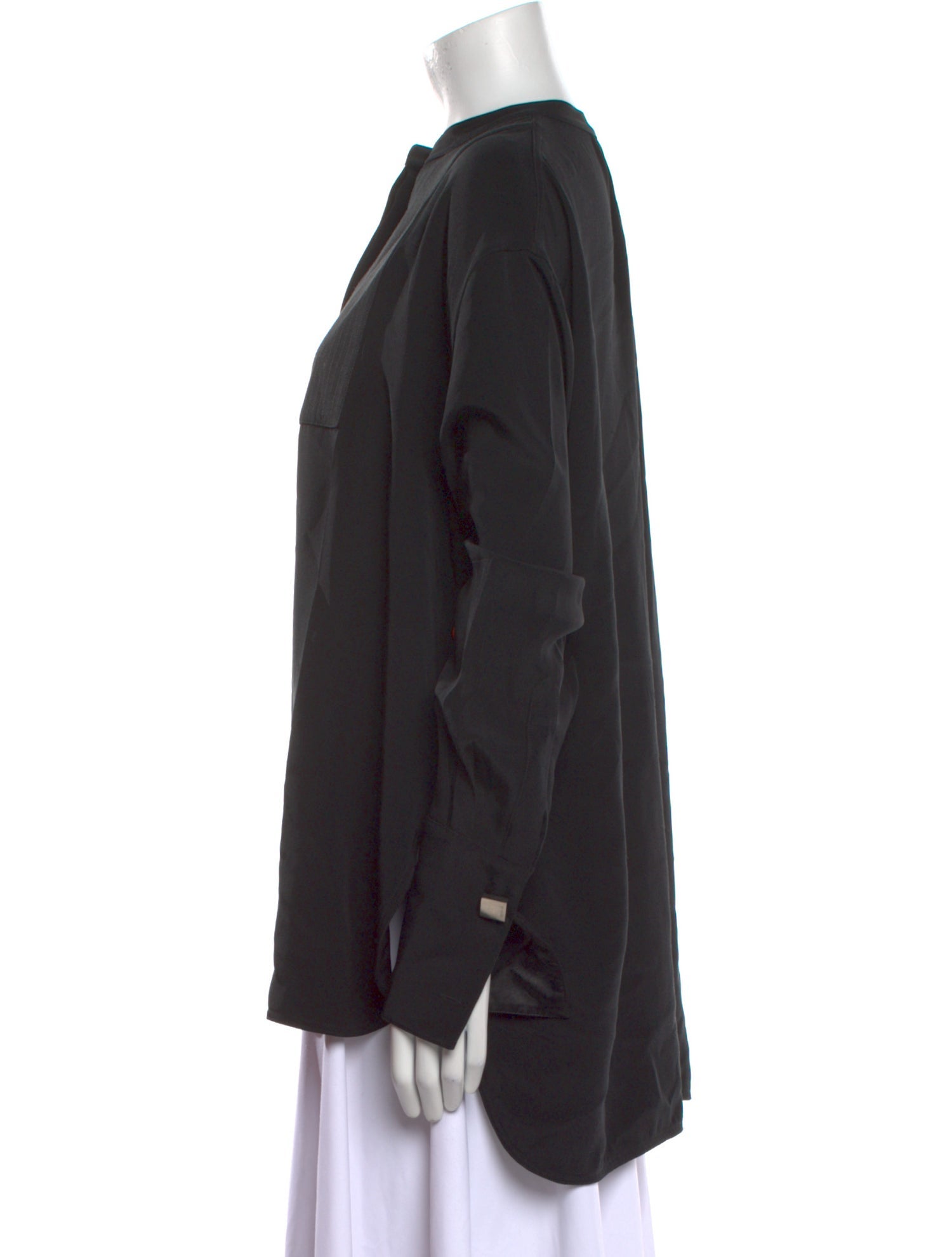 Peter Do Silk Mock Neck Blouse