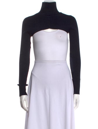 Peter Do Turtleneck Long Sleeve Crop Top