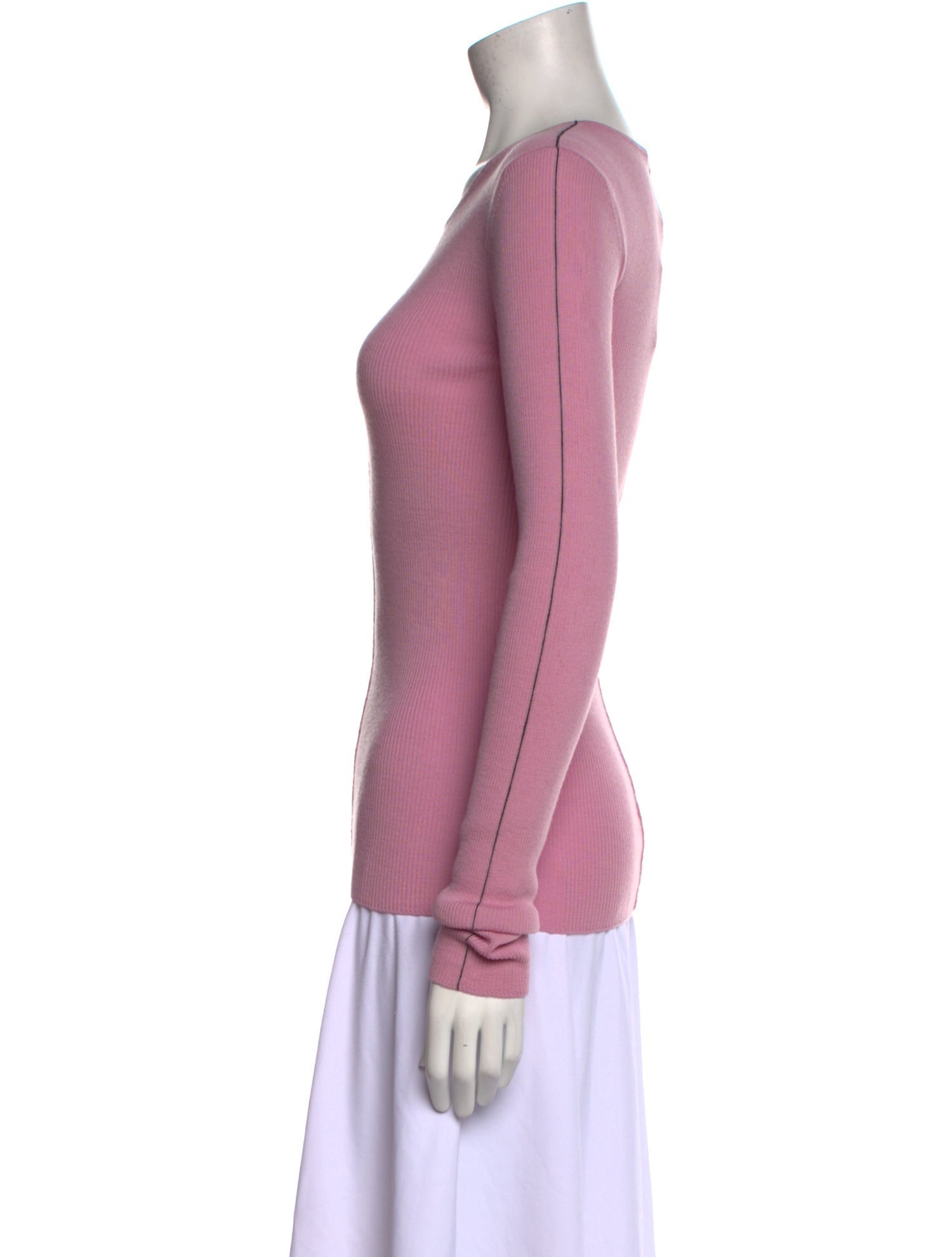 Peter Do Scoop Neck Long Sleeve Top