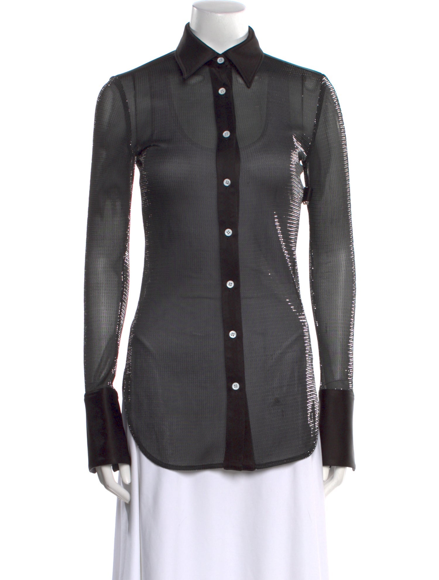 Peter Do Long Sleeve Button-Up Top