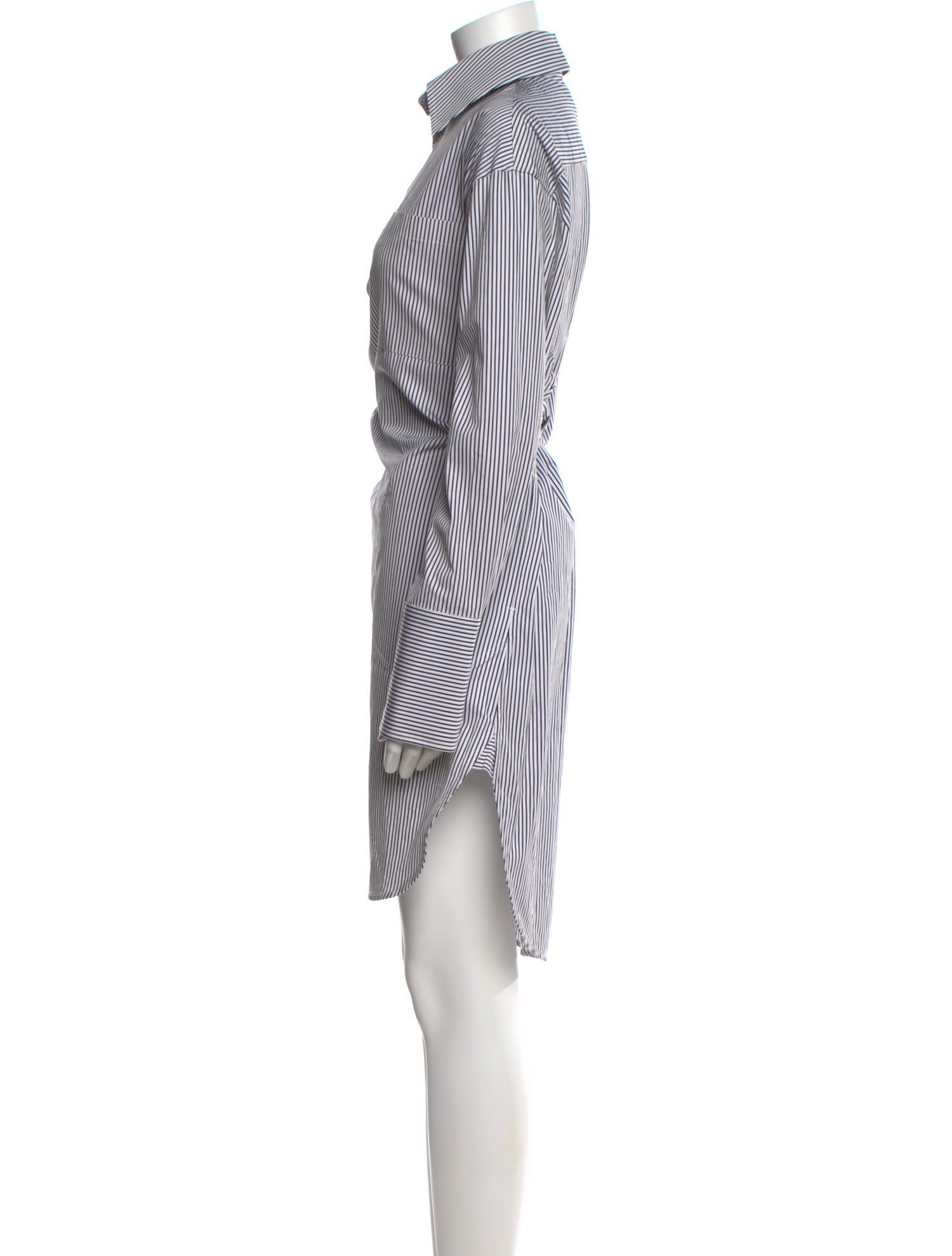 Peter Do Striped Knee-Length Dress