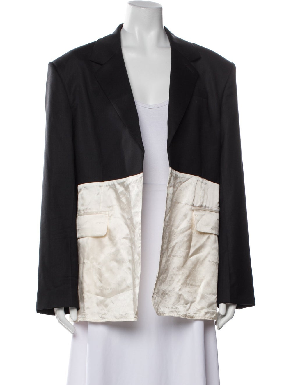 Peter Do Virgin Wool Colorblock Pattern Jacket - image 1
