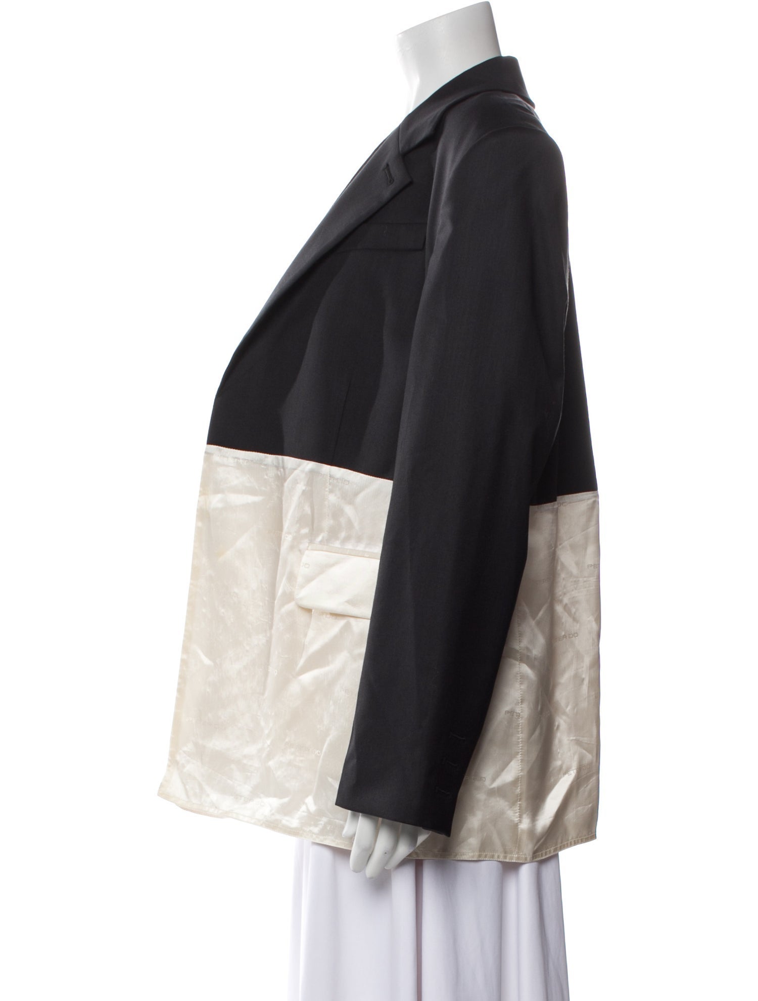 Peter Do Virgin Wool Colorblock Pattern Jacket