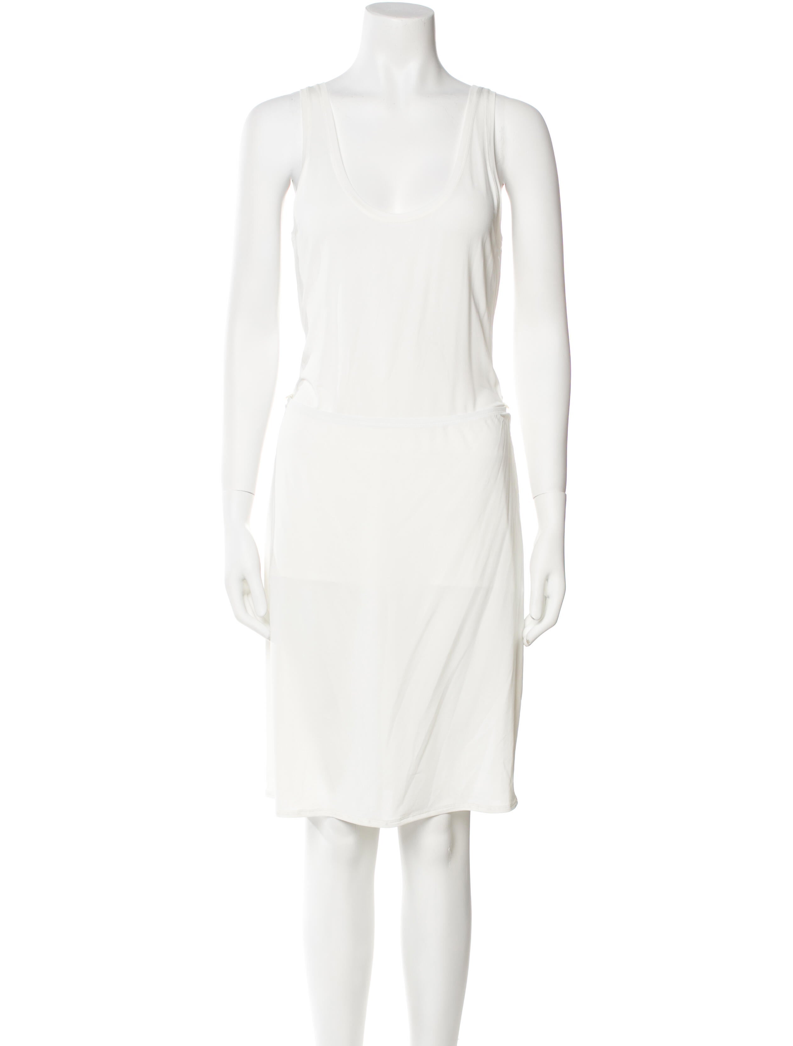 Peter Do Scoop Neck Knee-Length Dress