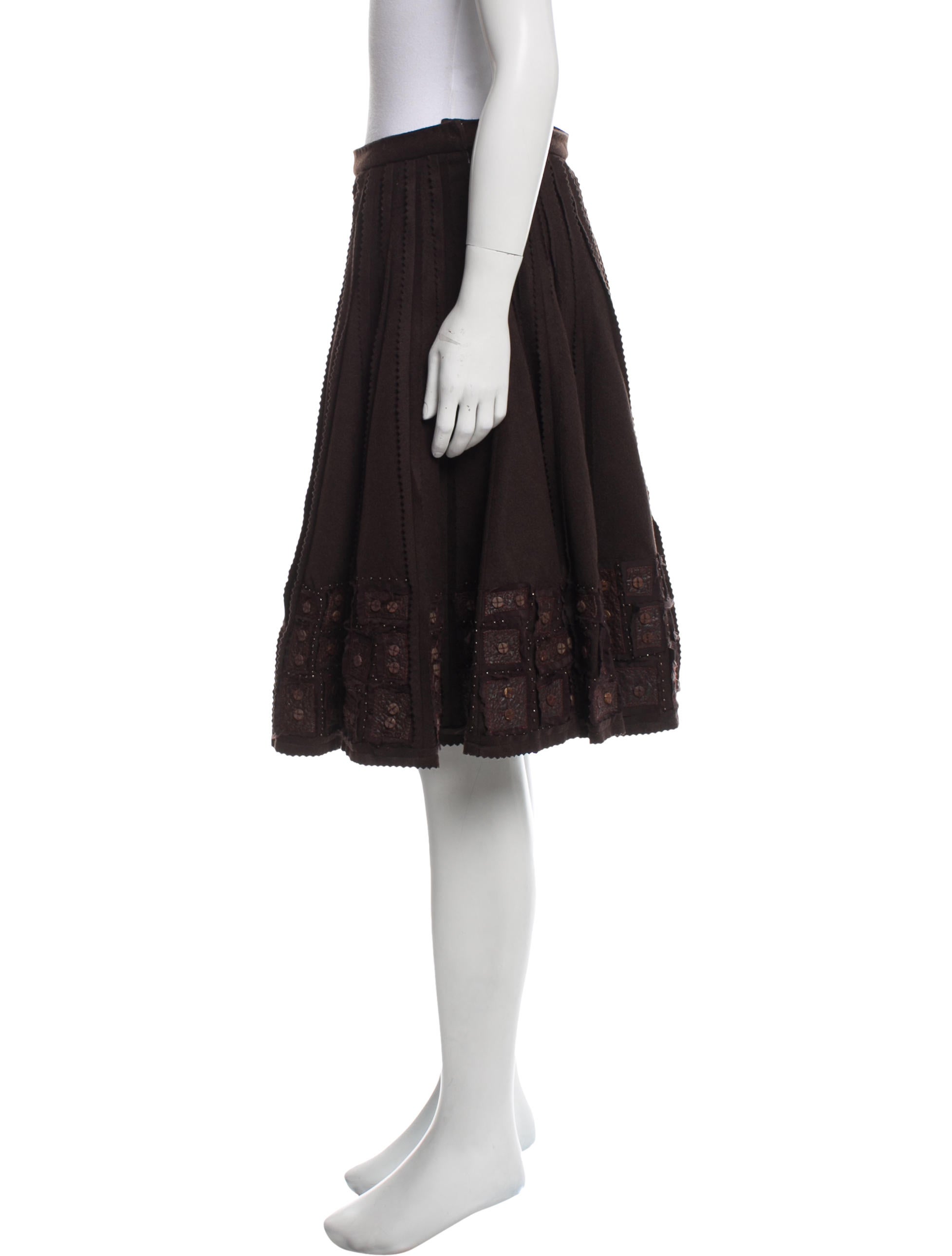 Petrou Pleated A-Line Skirt