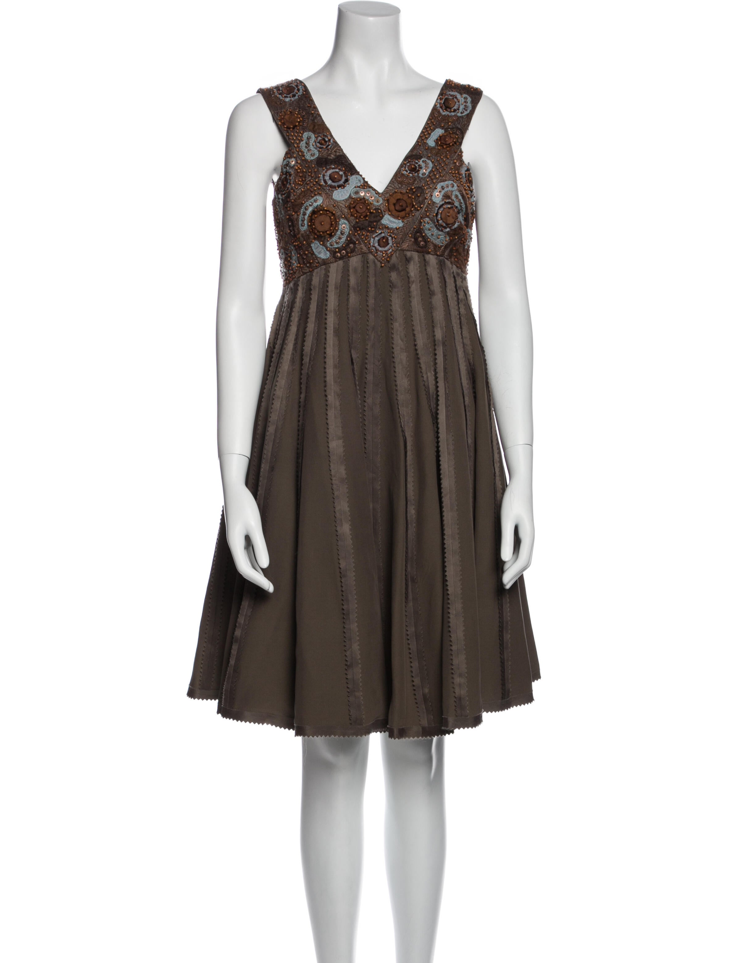 Petrou V-Neck Knee-Length Dress