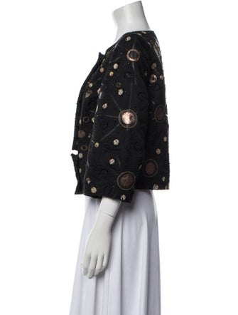 Petrou Silk Floral Print Evening Jacket