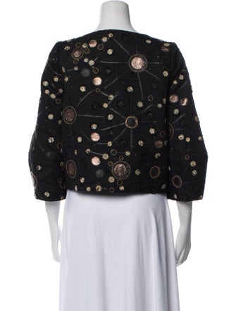 Petrou Silk Floral Print Evening Jacket