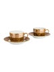 Puiforcat 4-Piece Sumatra Coffee Cup & Saucer Set