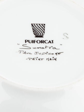 Puiforcat 4-Piece Sumatra Coffee Cup & Saucer Set