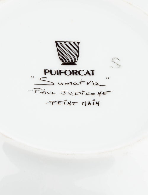 Puiforcat 4-Piece Sumatra Coffee Cup & Saucer Set