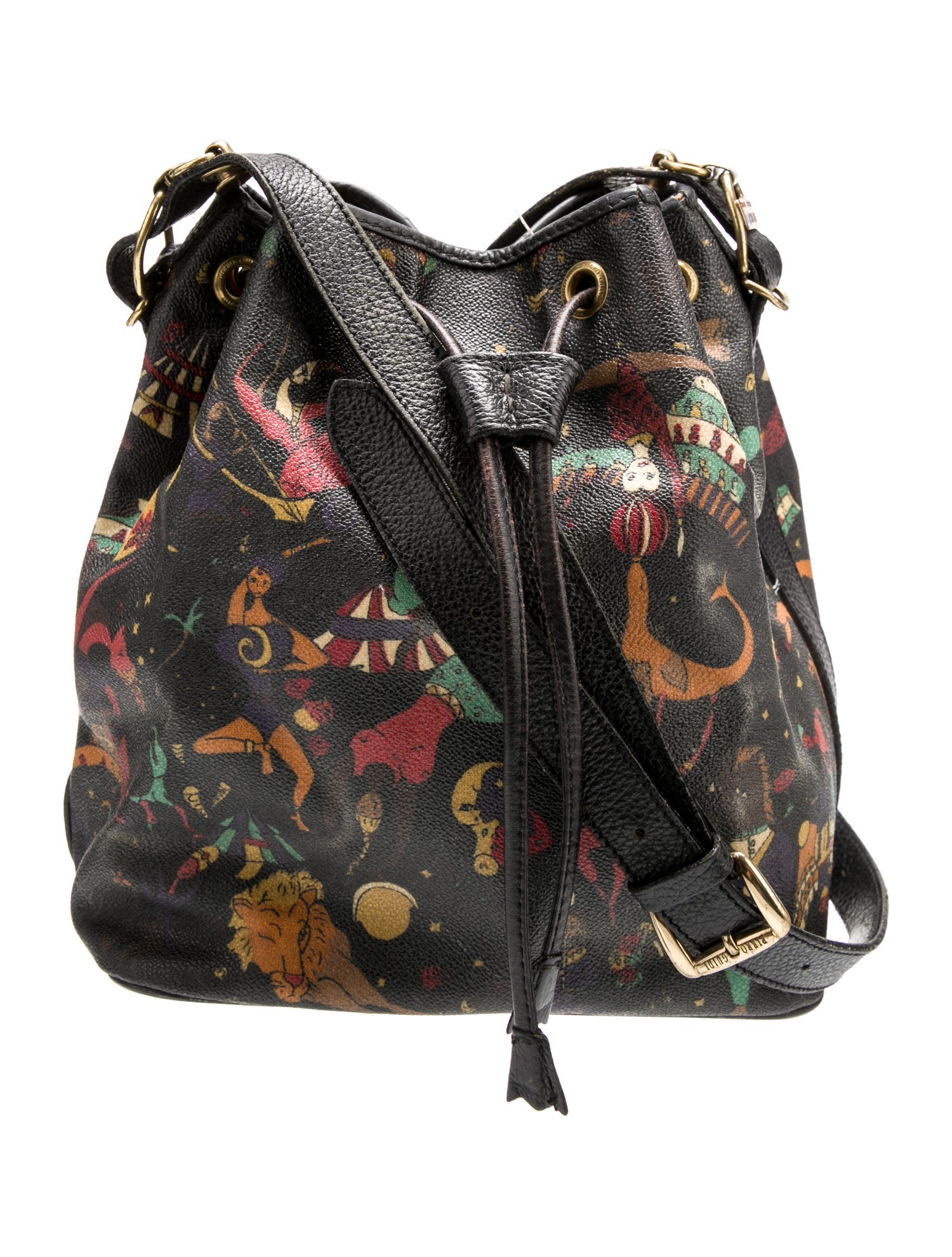 Piero Guidi Leather Bucket Bag