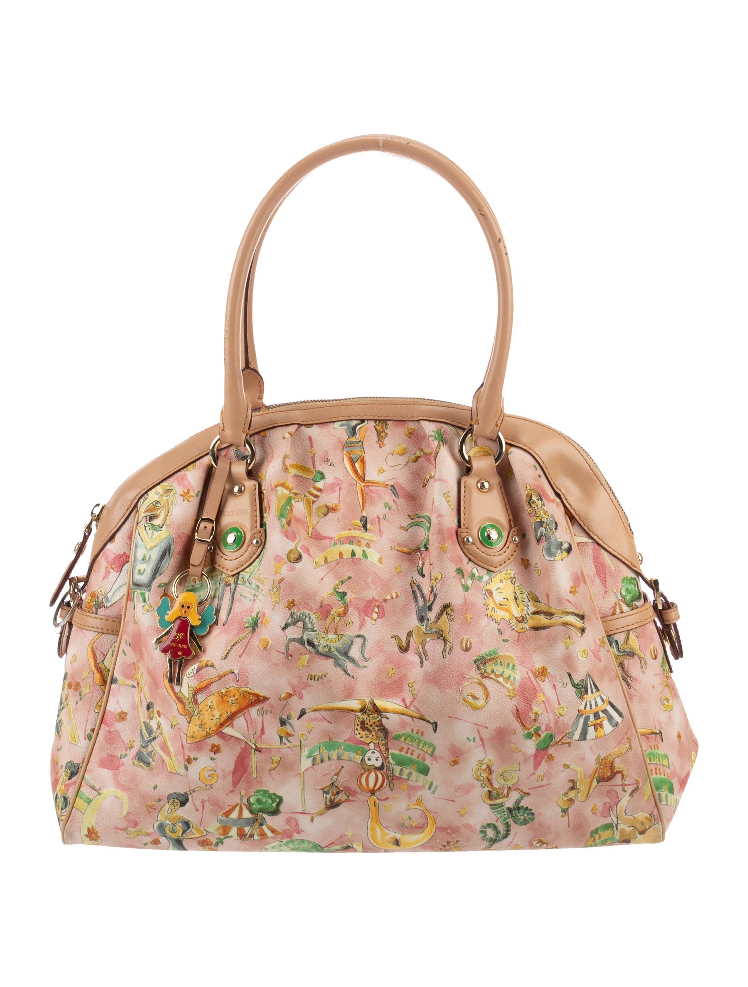 Piero Guidi Leather Top Handle Bag