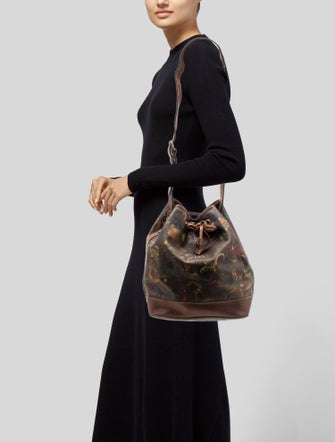 Piero Guidi Leather Bucket Bag