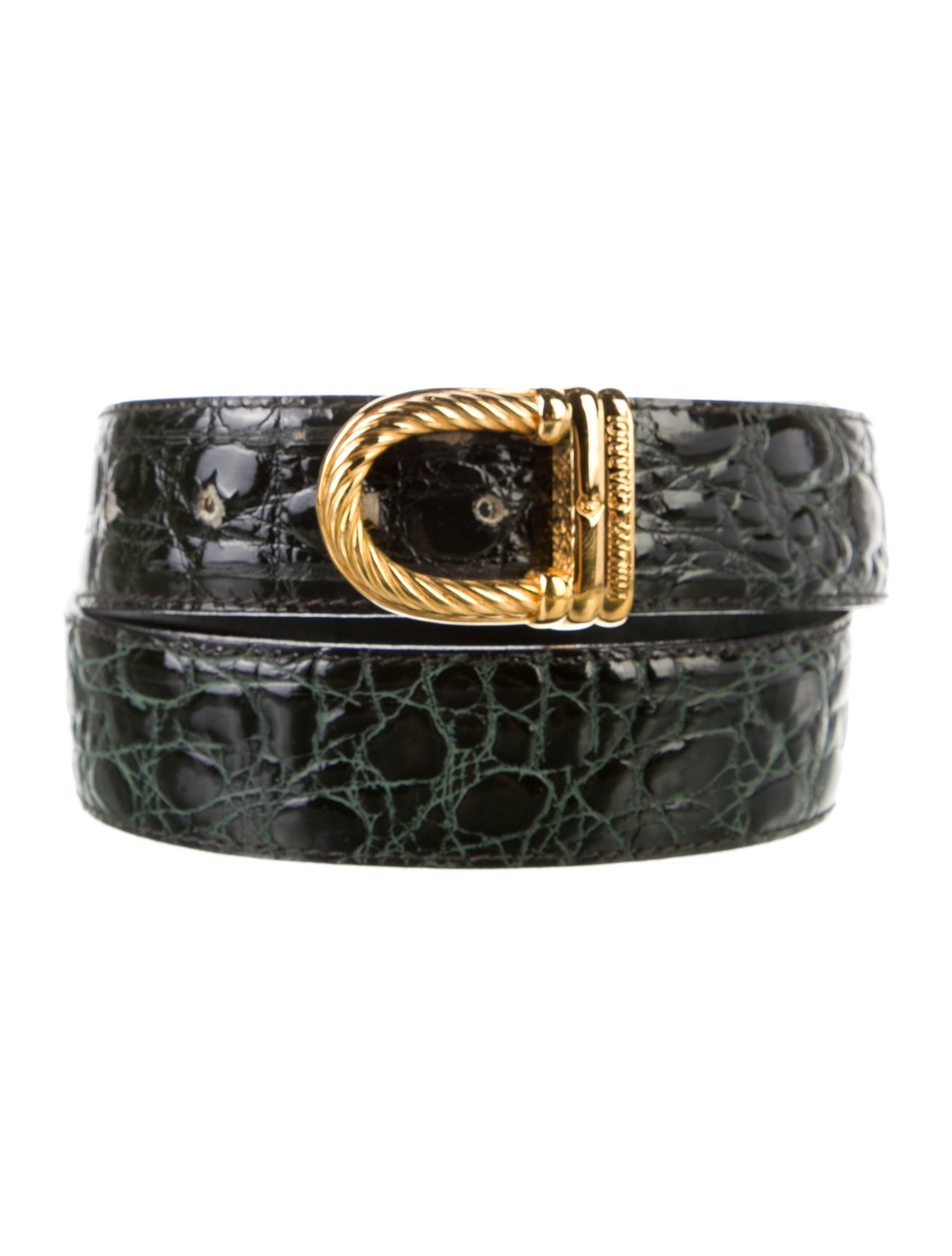 PHILIPPE CHARRIOL 革ベルト 6. PHILIPPE CHARRIOL Silver Gold Tone Belt Buckle Navy