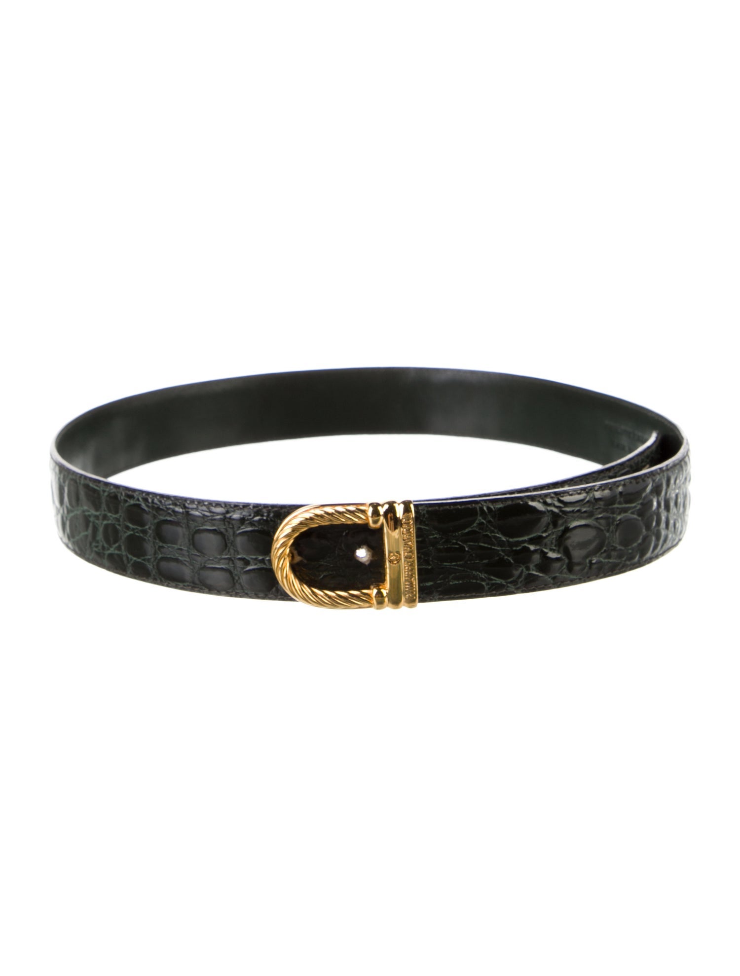 Philippe Charriol Embossed Leather Belt