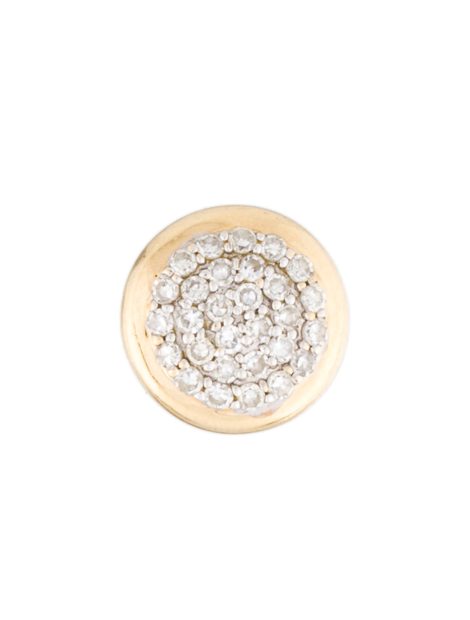 Phillips House 14K Diamond Pave Round Single Stud Earring