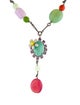Philippe Ferrandis Crystal & Bead Lavalier Necklace