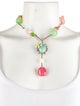 Philippe Ferrandis Crystal & Bead Lavalier Necklace