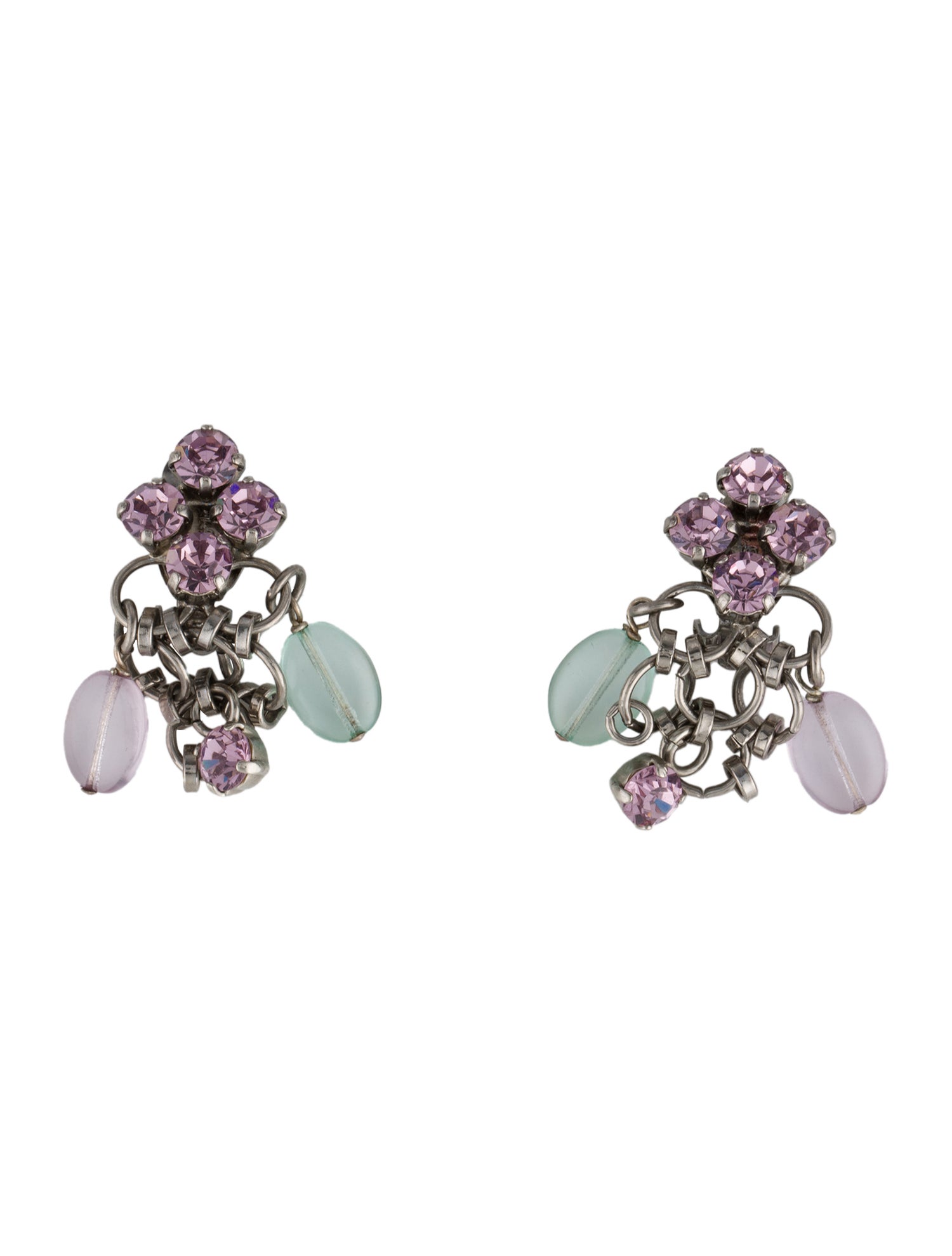Philippe Ferrandis Crystal & Bead Clip-On Earrings