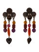 Philippe Ferrandis Resin and Crystal Drop Earrings