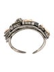 Philippe Ferrandis Mother of Pearl & Crystal Cuff Bracelet