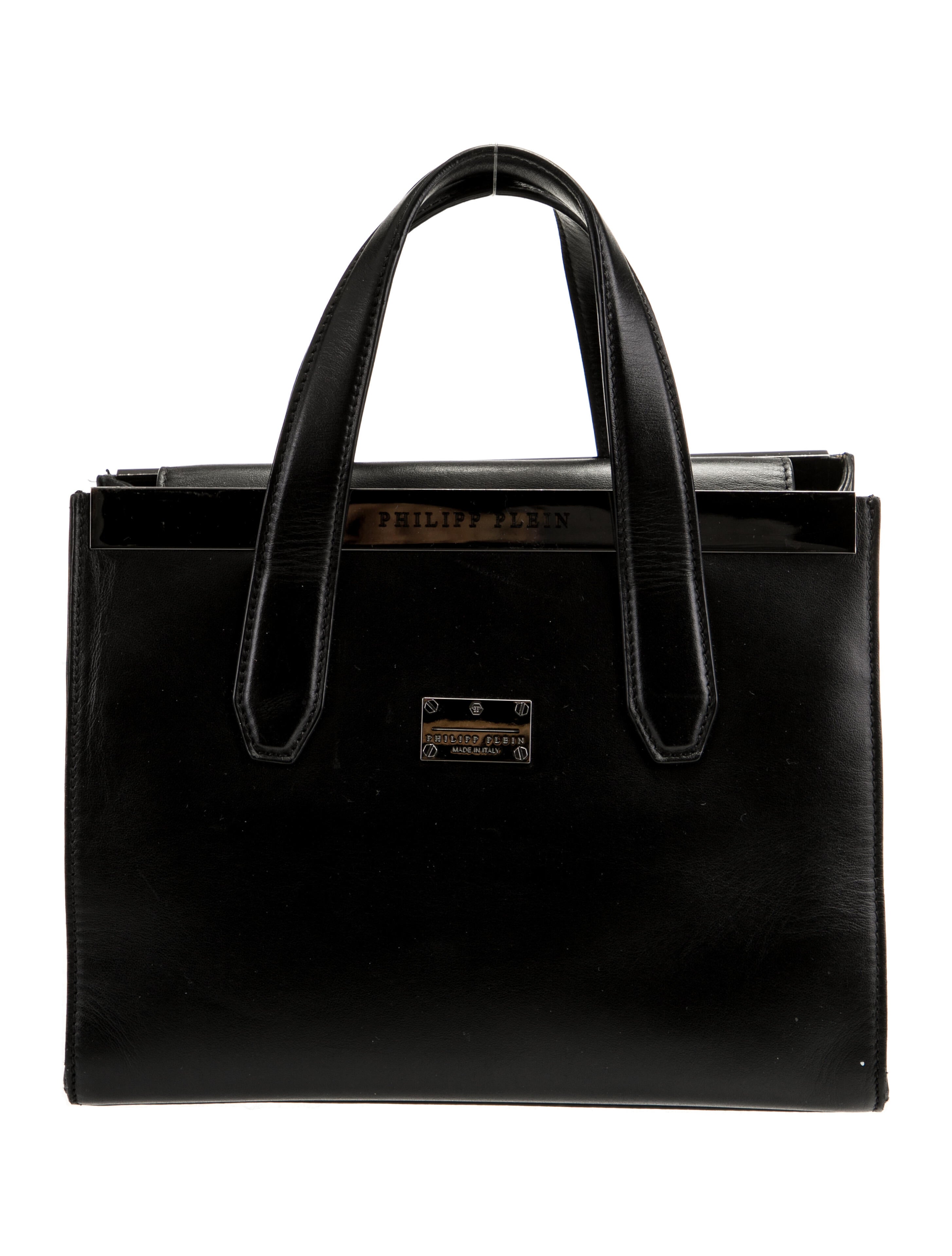 Philipp Plein Leather Stud-Embellished Handle Bag - Black Handle Bags ...