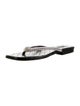 Philipp Plein Leather Printed Flip Flops