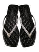 Philipp Plein Leather Printed Flip Flops