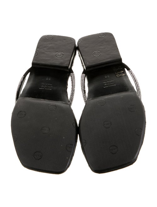 Philipp Plein Leather Printed Flip Flops