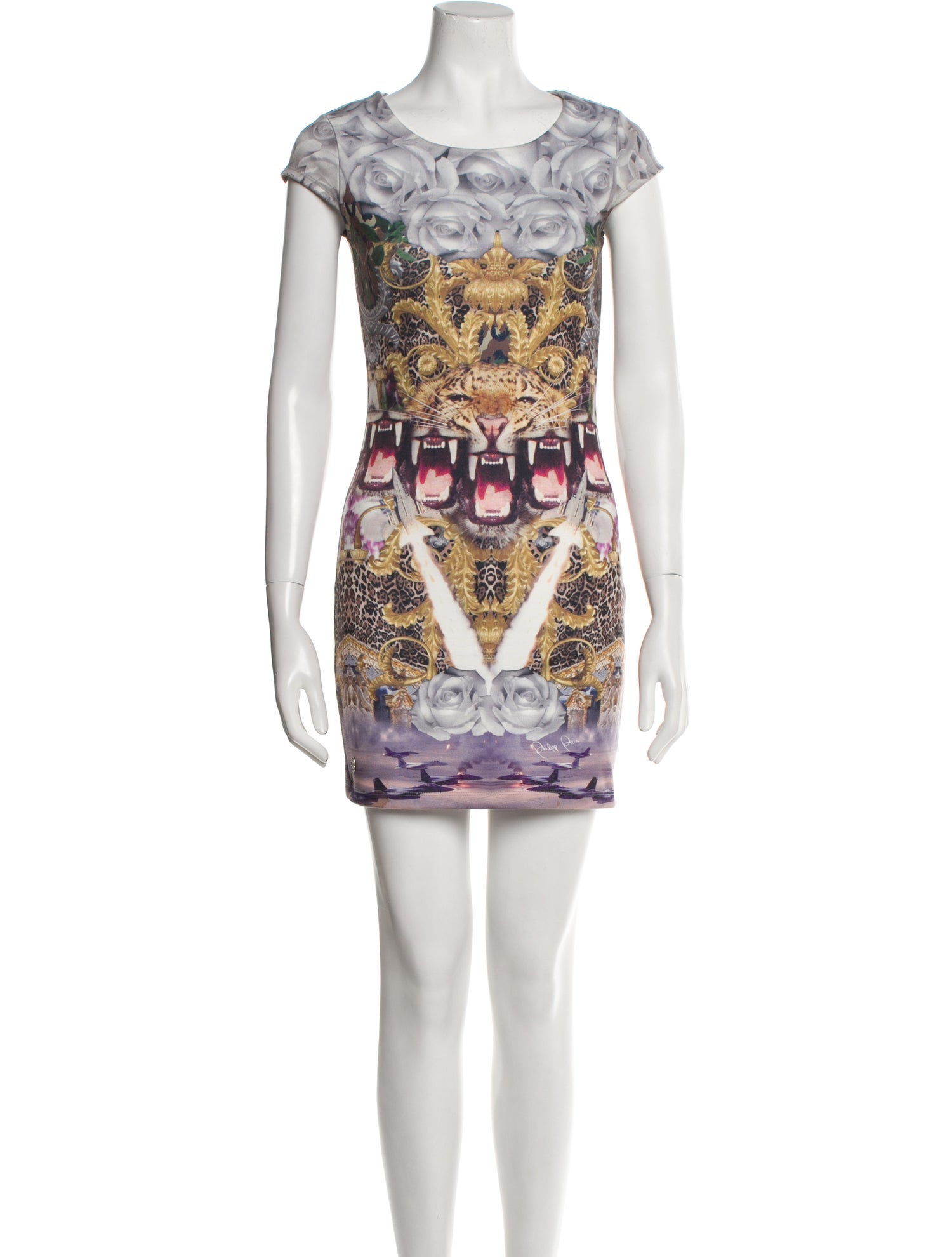 Philipp Plein Printed Mini Dress