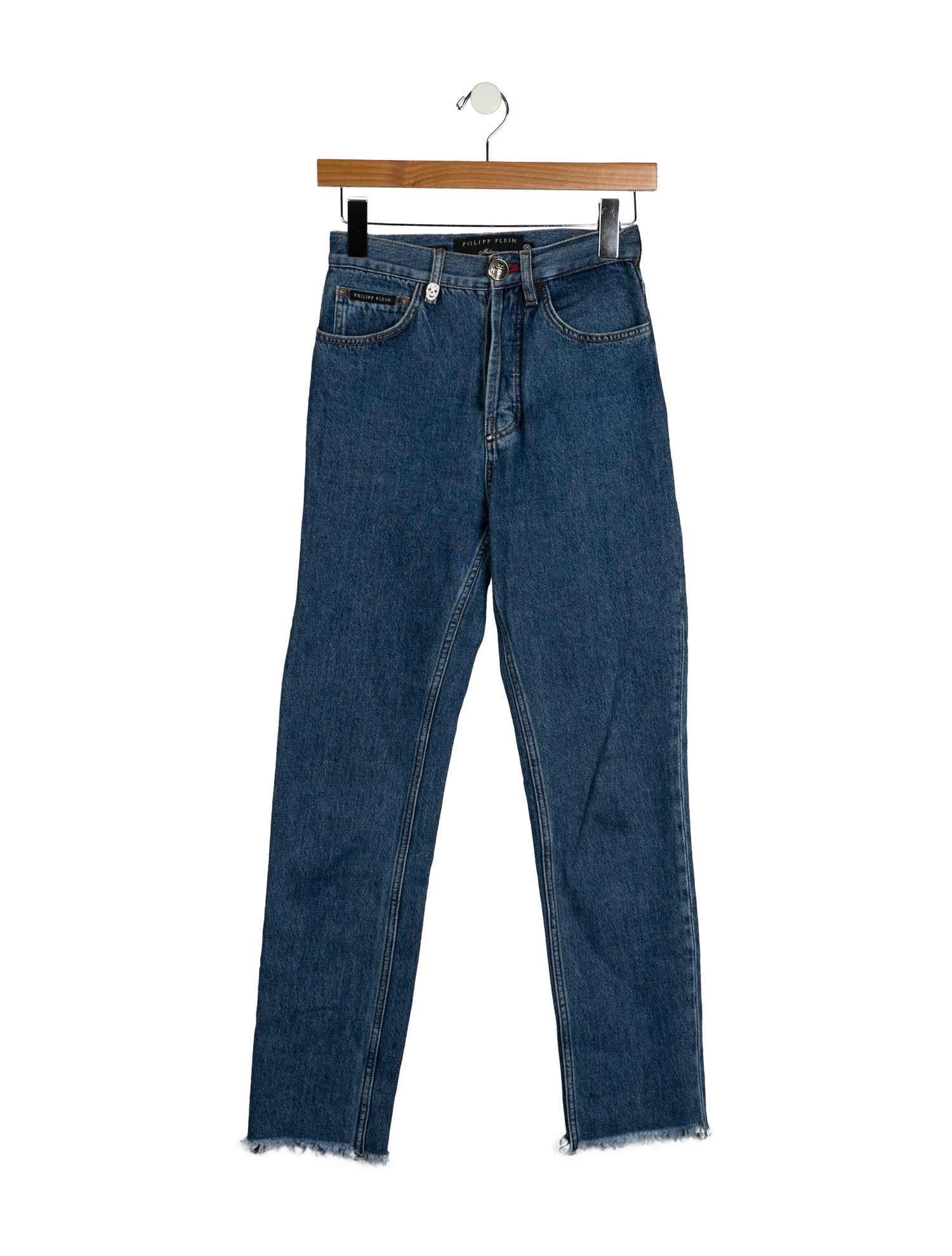 Philipp Plein High-Rise Straight Leg Jeans